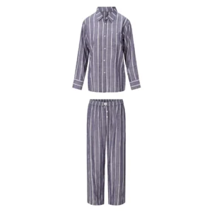 Lingadore Stripes pyjama in denim blauw