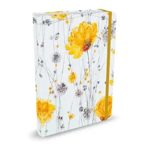 Notitieboek - Compact journal - Yellow flowers - 13x18cm