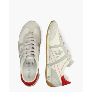 Premiata Jackyx Off-White/Rood Damessneakers