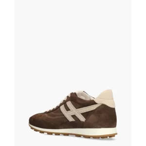 Hogan Athletic Donkerbruin/Beige Damessneakers