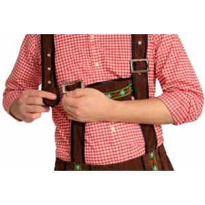 Lederhose - Johann - Bruin - Kort - Verstelbare bretels - XL