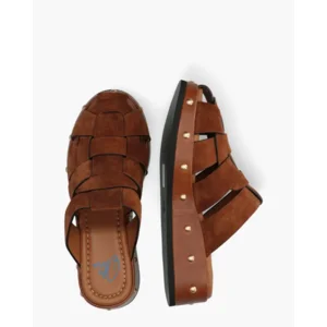 Miss Olivia Gilda Cognac Damesslippers