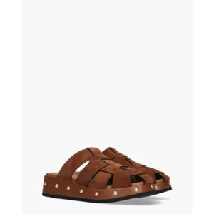 Miss Olivia Gilda Cognac Damesslippers