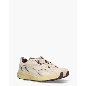 Mercer Amsterdam The Re-Run Beige/Aubergine Herensneakers