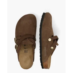 Birkenstock Blair Donkerbruin Damesslippers