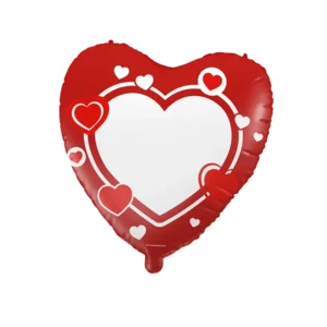 Folieballon - Hart - Rood - Beschrijfbaar - 46cm