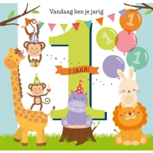 Kaart - Muziek - Vandaag ben je jarig, 1 jaar! - 007