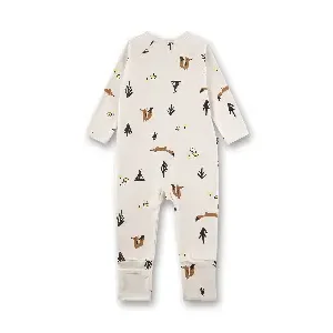 Sanetta Romper pyjama Baby's: Beige, Vosjes motief ( SAN.170 )