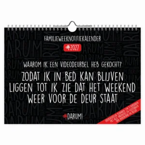 Kalender - Darum! - 5 personen - 2027 - 21x30cm