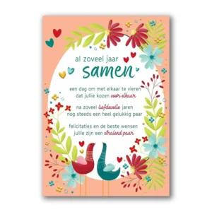 Kaart - Al zoveel jaar samen - Lifetime of love - 01-LV.GBE.0024