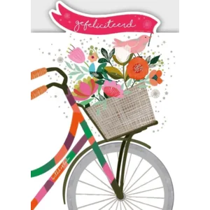 Kaart - Gefeliciteerd, fiets - ME - GBE.0141