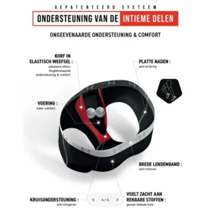 Loïc Henri Boxershort: Zwart, met ondersteuning aan de intieme zone ( HEN.1 )