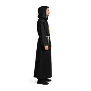 Kostuum - Monnik - Met capuchon, kruis & koord - Zwart - XL/XXL