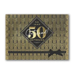 Kaart - 50 jaar getrouwd - Glitter & Glamour - LLE.3028