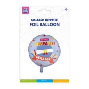 Folieballon - Geslaagd hoppatee! - 46cm