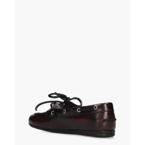 Posa Boat Loafer Bordeaux Dames Veterschoenen