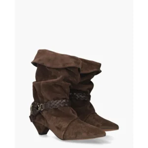 Nubikk Sally Lynn Donkerbruin Dames Enkelboots