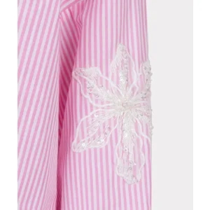 Esqualo bloes gestreept: Rose / wit, oversized ( ESQ.334 )