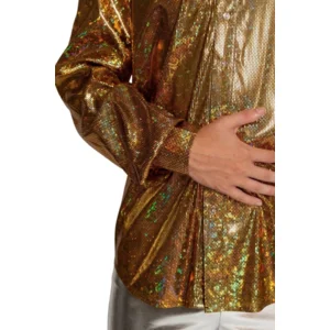 Shirt - Disco - Goud - Glanzend - XXL
