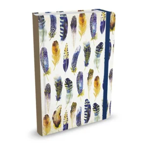 Notitieboek - Mid size journal - Watercolor feathers - 16x21cm