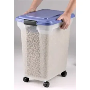 Transparante voedselcontainer  luchtdicht   transparant/blauw  45 liter  33,7x50x46,3 cm