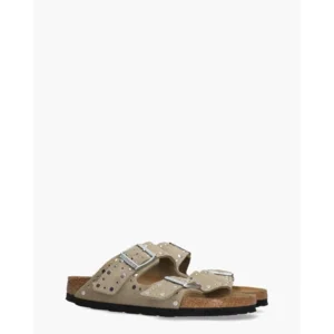 Birkenstock Arizona Rivet Border Taupe Damesslippers