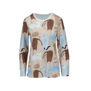 Ringella – Cat Print – Pyjama – 6511234 – Brown