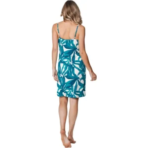 Pastunette Dames nachthemd: Bretel, Turquoise, L92 ( PAS.153 )
