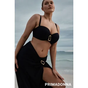 Prima Donna Swim Bikini top: Uvita, Zwart, Balconet model, europese maten ( Strapless mogelijk ( PDO.550 )