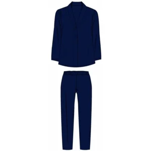 Ringella Dames Homewear: Blauw, Velours ( RIN.634 )