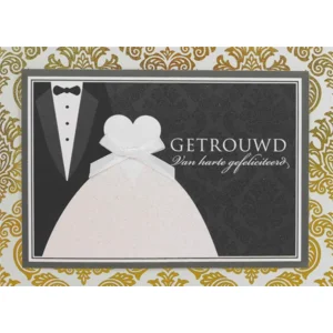 Kaart - Getrouwd - Glitter & Glamour - LLE.3027