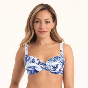 Anita bikini met beugel: Blauw / wit, midi slip ANI.364