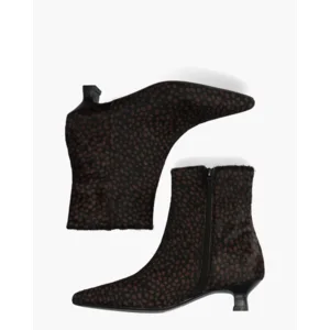 Di Lauro Danila Zwart/Donkerbruin Dames Enkelboots