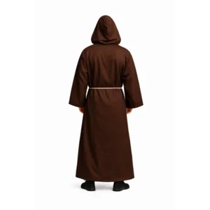 Kostuum - Monnik - Met capuchon, kruis & koord - Bruin - XL/XXL