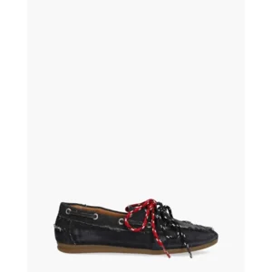 Toral Nahua Tejano Zwart Denim Dames Veterschoenen