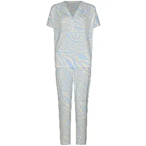 Pastunette pyjama dames: Licht Blauw, Viscose, tot maat 54 ( PAS.147 )
