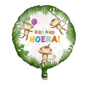 Folieballon - Hiep hiep hoera - 46cm - Zonder vulling