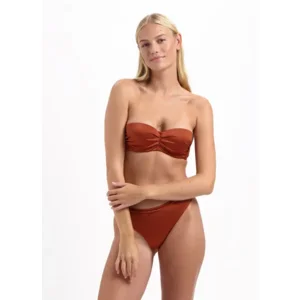 Cyell Treasure voorgevormde strapless bikini in roestbruin