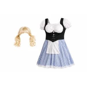 Kostuum - Der Alpenrocker - Mannendirndl - Met Pruik - L/XL