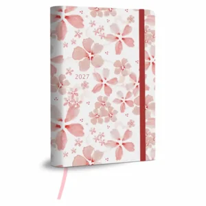 Agenda - Roze bloemen - 2027 - 10,5x14cm