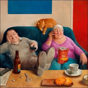 Kaartenmapje - 2 x 4 designs - Marius van Dokkum - Quality time - 12x12cm