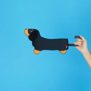 Balvi Paraplu Teckel Hond Zwart met Hoes