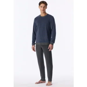 Schiesser – Casual Nightwear – Pyjama Badstof – 183940 – Faded Denim