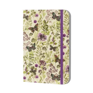 Notitieboek - Compact journal - Amethyst butterflies - 13x18cm