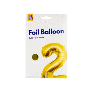 Folieballon - 2 jaar - Goud - 86cm - Zonder vulling
