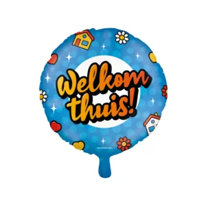 Folieballon - Welkom thuis - Cartoon - 46cm