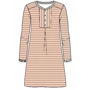 Ringella Nachthemd: Oranje / ecru, 95cm, Interlock ( RIN.644 )