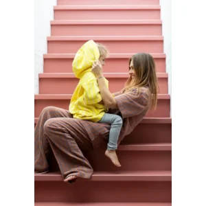 Bongusta Poncho Kids Kinderbadjas Neon Geel 5-7 Jaar