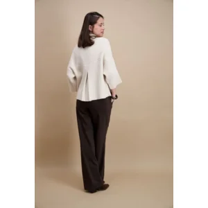 Signe Nature Dames Gilet: Ecru, met knopen ( Signe.1392 )